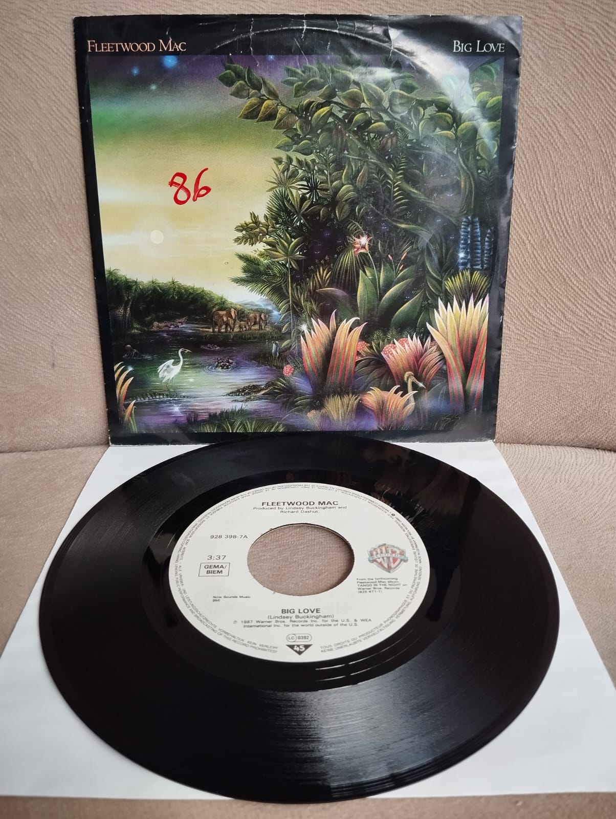 FLEETWOOD MAC -  BIG LOVE -  1987 ALMANYA BASIM 45 LİK PLAK