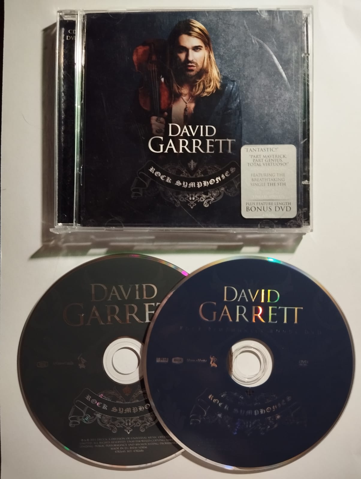 David Garrett – Rock Symphonies - 2011 EU Basım 2. El CD Albüm + DVD