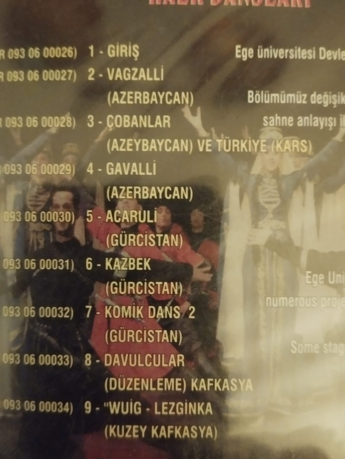 Kafkas Azerbaycan Gürcü Halk Dansları -  Türkiye  Basım CD  Albüm/Açılmamış Ambalajlı