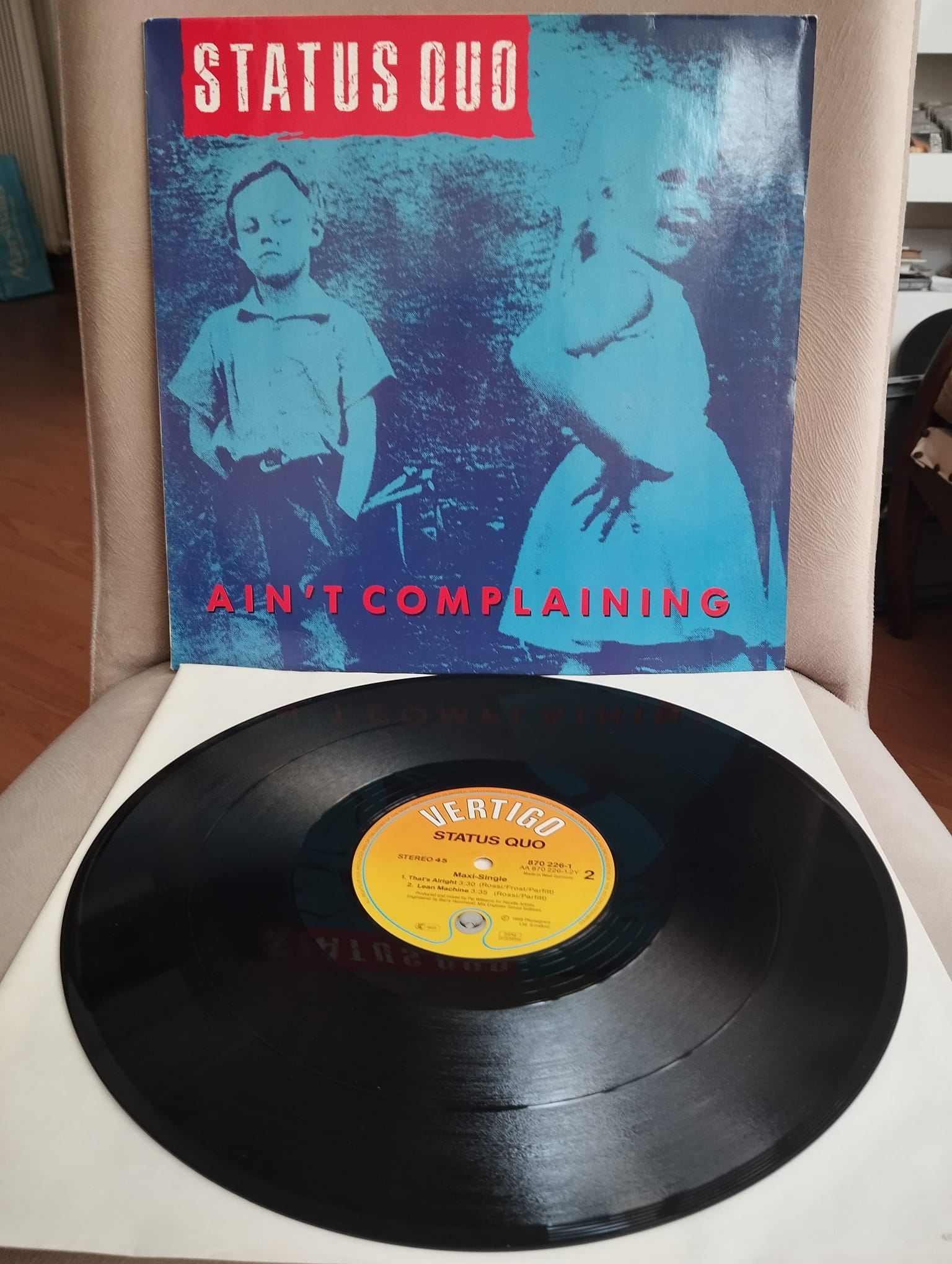 Status Quo –  Ain’t Complaining - 1988 Avrupa Basım Albüm - 45’lik Maxi-Single-2.el