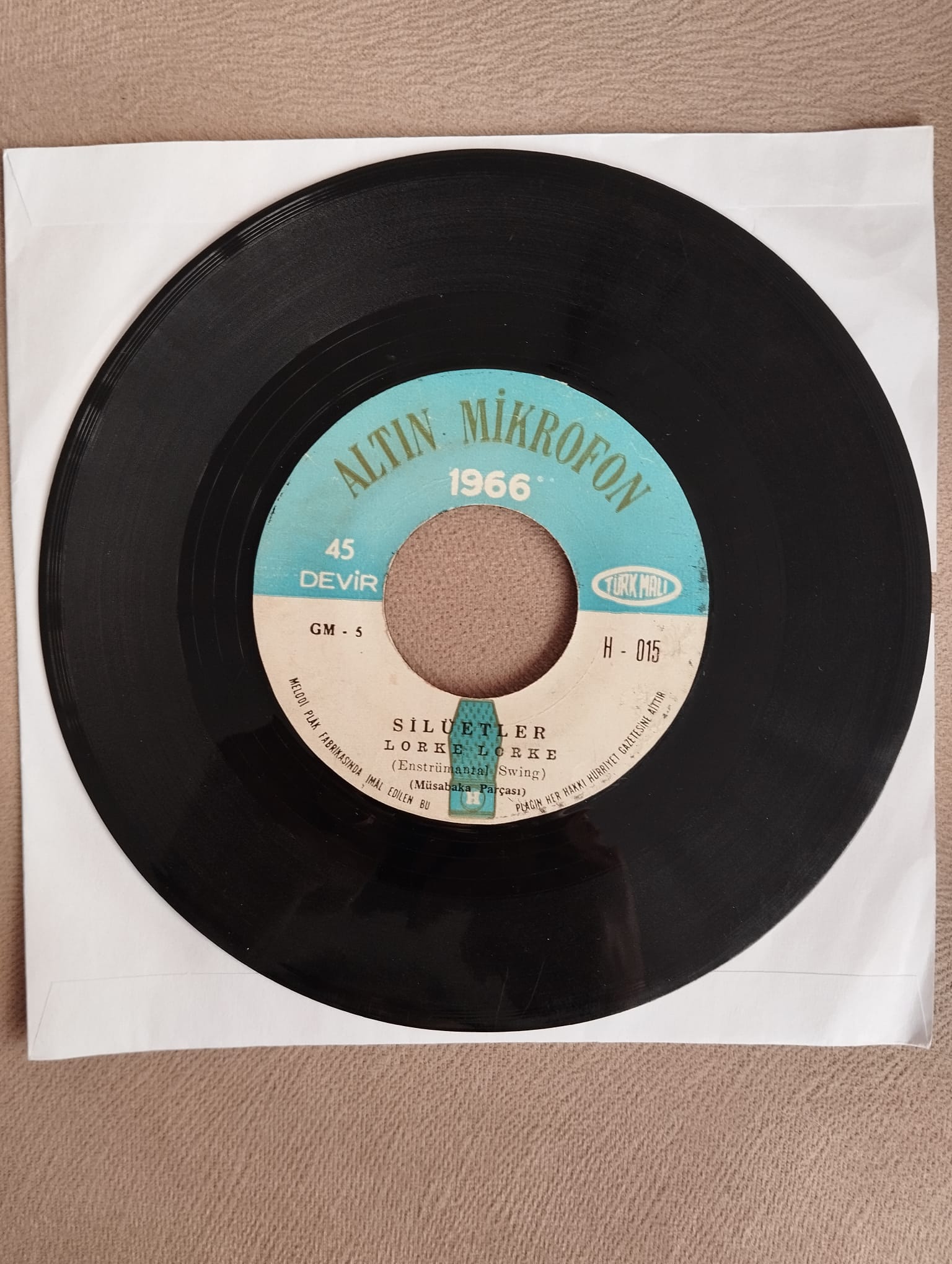 Silûetler –  Lorke Lorke / Dede Efendi 66  -  1966  Türkiye Basım 45lik Plak -2.el