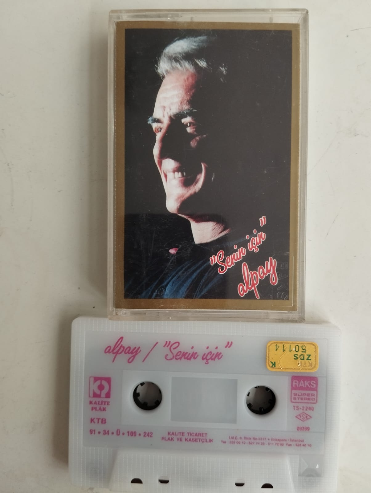 Alpay – Senin İçin - 1991 Türkiye Basım 2. El Kaset Albüm