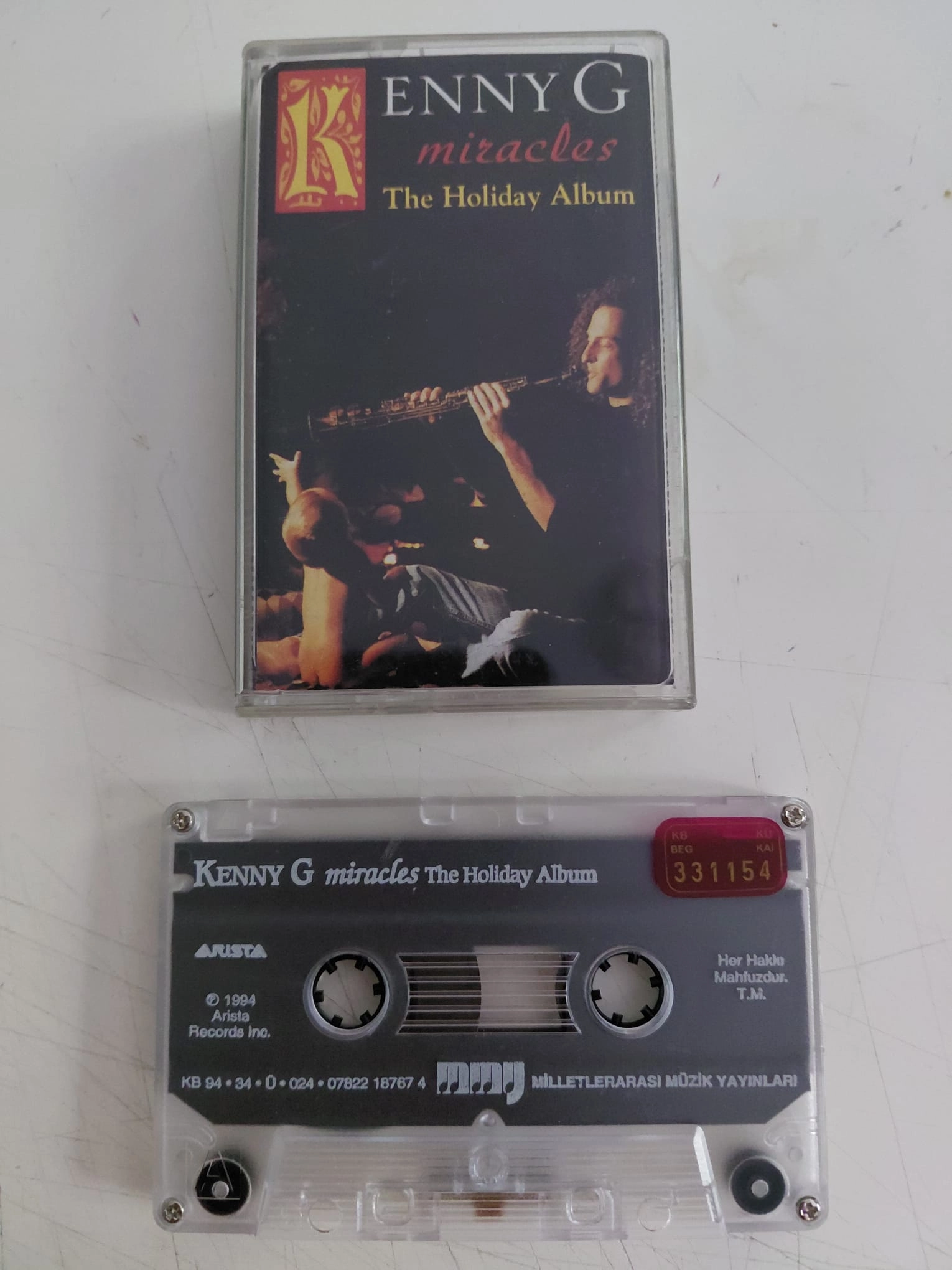 Kenny G – Miracles - The Holiday Album - 1994 Türkiye Basım Kaset Albüm-2.el
