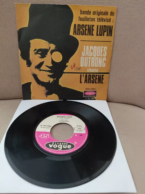 Jacques Dutronc  – L’Arsène / Arsene Lupin (Soundtrack) - 1970 Fransa Basım 45lik Plak-2.el