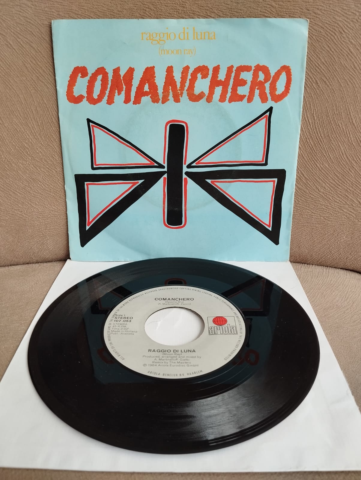 Raggio Di Luna (Moon Ray) – Comanchero  - 1984  Hollanda Basım 45 lik Plak-2.el