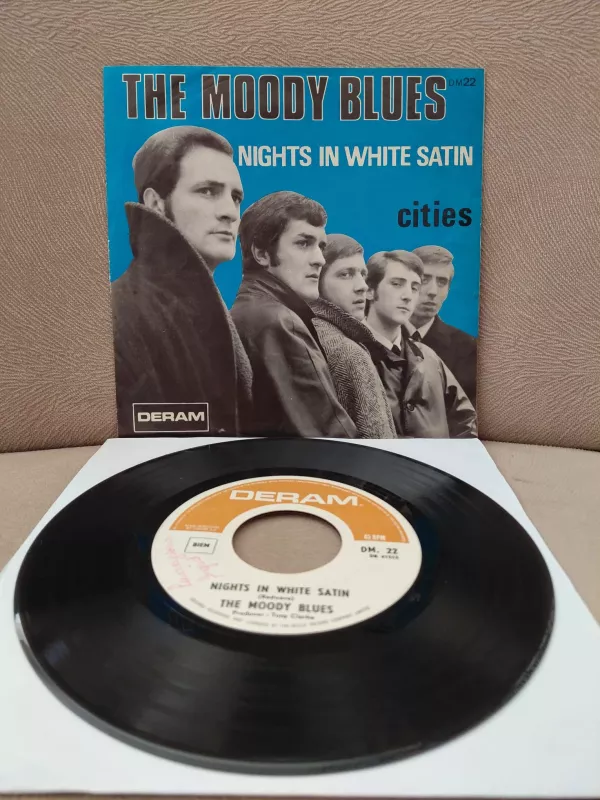 THE MOODY BLUES - Night in White Satin  - 1967 Belçika Basım  45lik Plak-2.el
