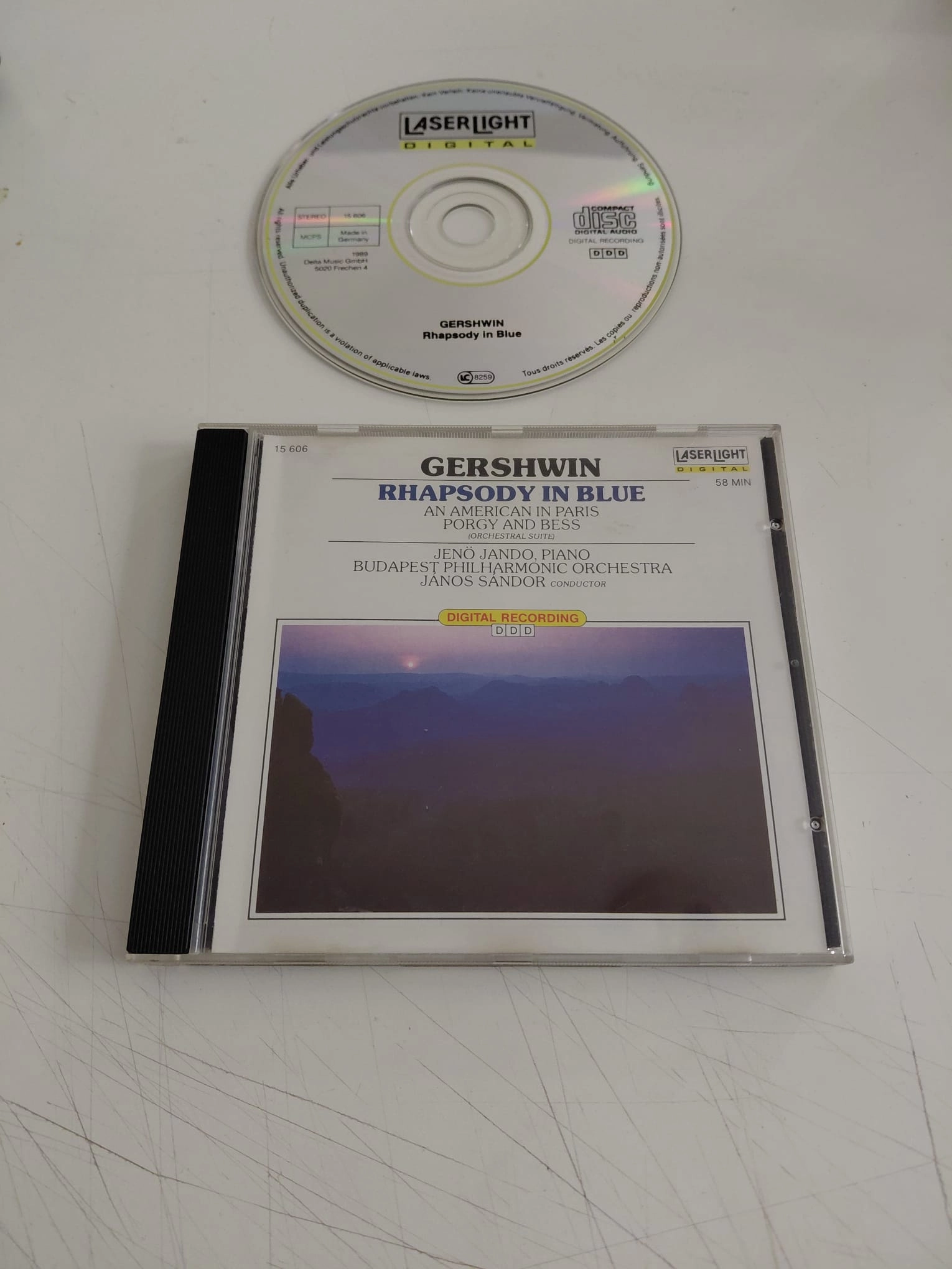 Gershwin - Jenö Jando –  Rhapsody In Blue  - 1989 Almanya Basım CD Albüm-2.el