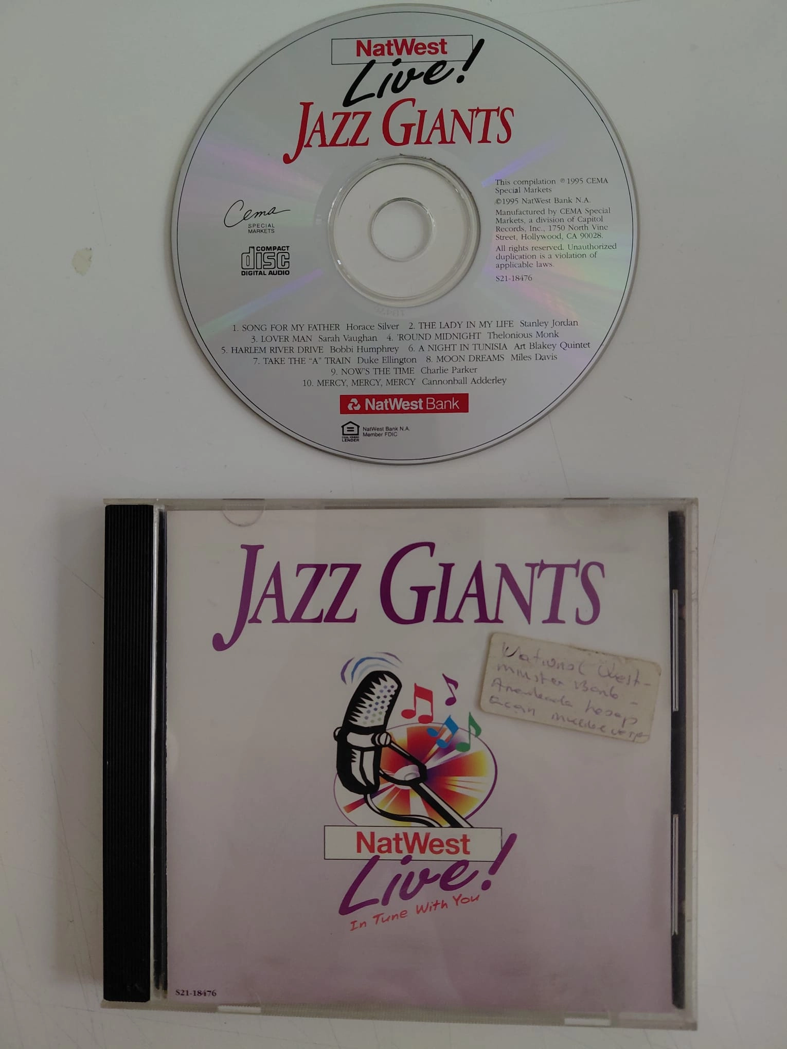 Jazz Giants Natwest Live! In Tune With You - 1995 USA Basım - CD Albüm-2.el