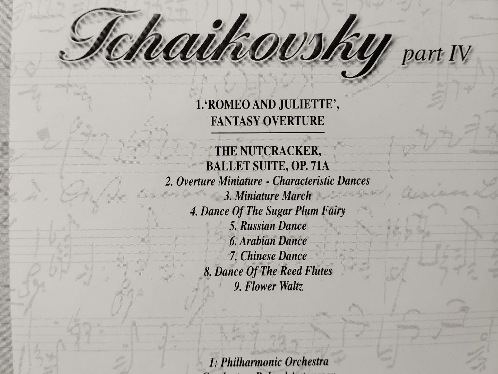 Tchaikovsky / Part 4 - Romeo and Juliette Fantasy Overture - 2002 Avrupa Basım 2. El CD Albüm