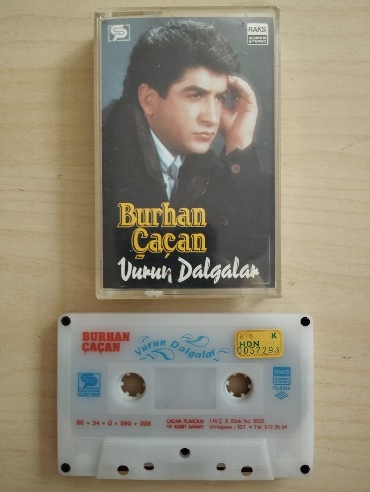 Burhan Çaçan – Vurun Dalgalar   - 1990 Türkiye Basım Kaset Albüm-2.el