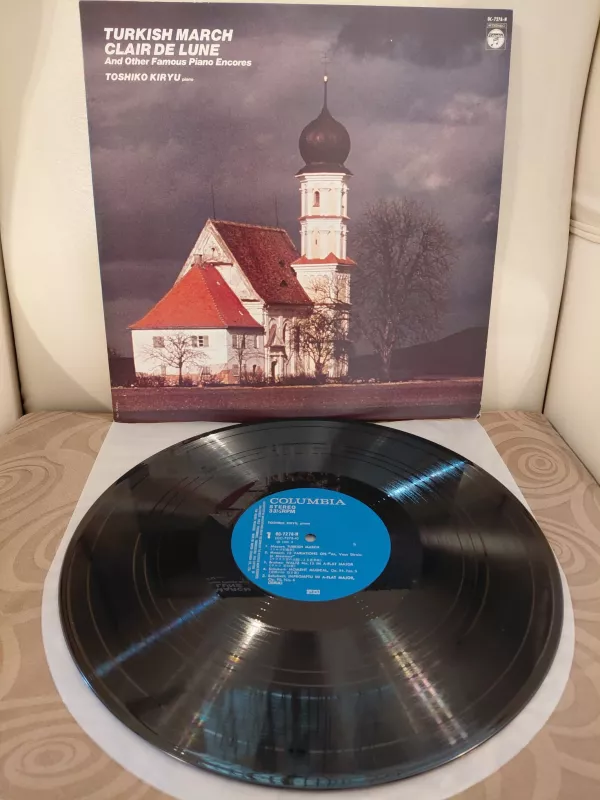 TURKISH MARCH CLAIR DE LUNE  – Toshiko Kiryu Piano - 1980 Japonya Basım LP Plak Albüm-2.el