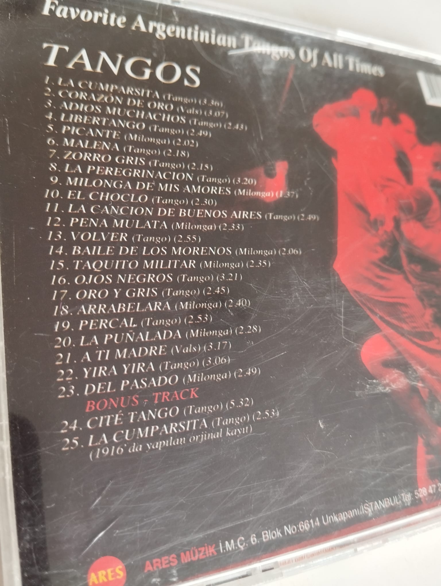 TANGOS - Favorite Argentinian Of All Times – Türkiye Basım 2. El CD Albüm