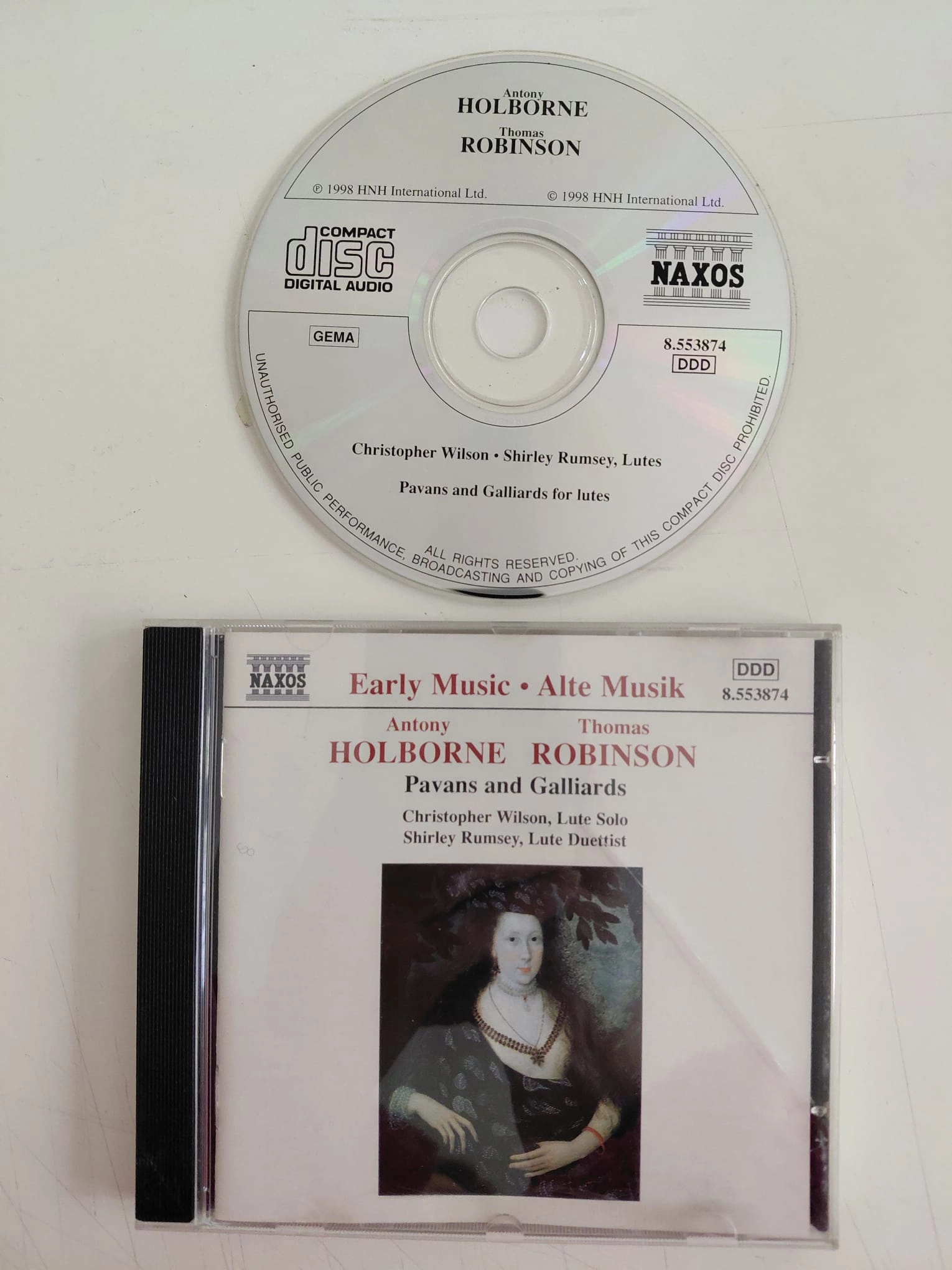 Antony Holborne / Thomas Robinson – Pavans And Galliards  - 1998 Avrupa Basım CD Albüm-2.el