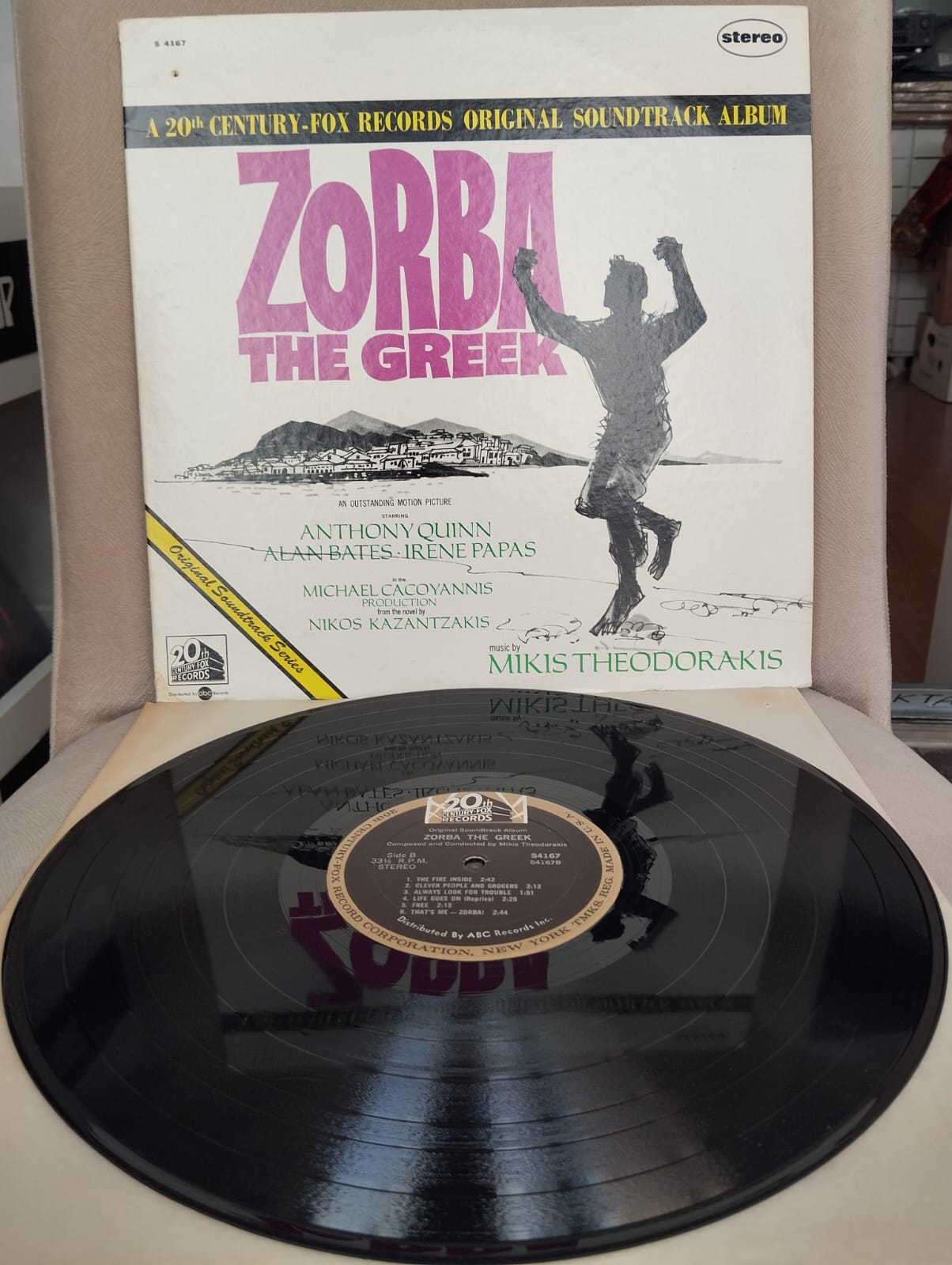 ZORBA - Mikis Theodorakis (Soundtrack) - 1966 USA Basım - 33 lük LP Plak Albüm-2.El