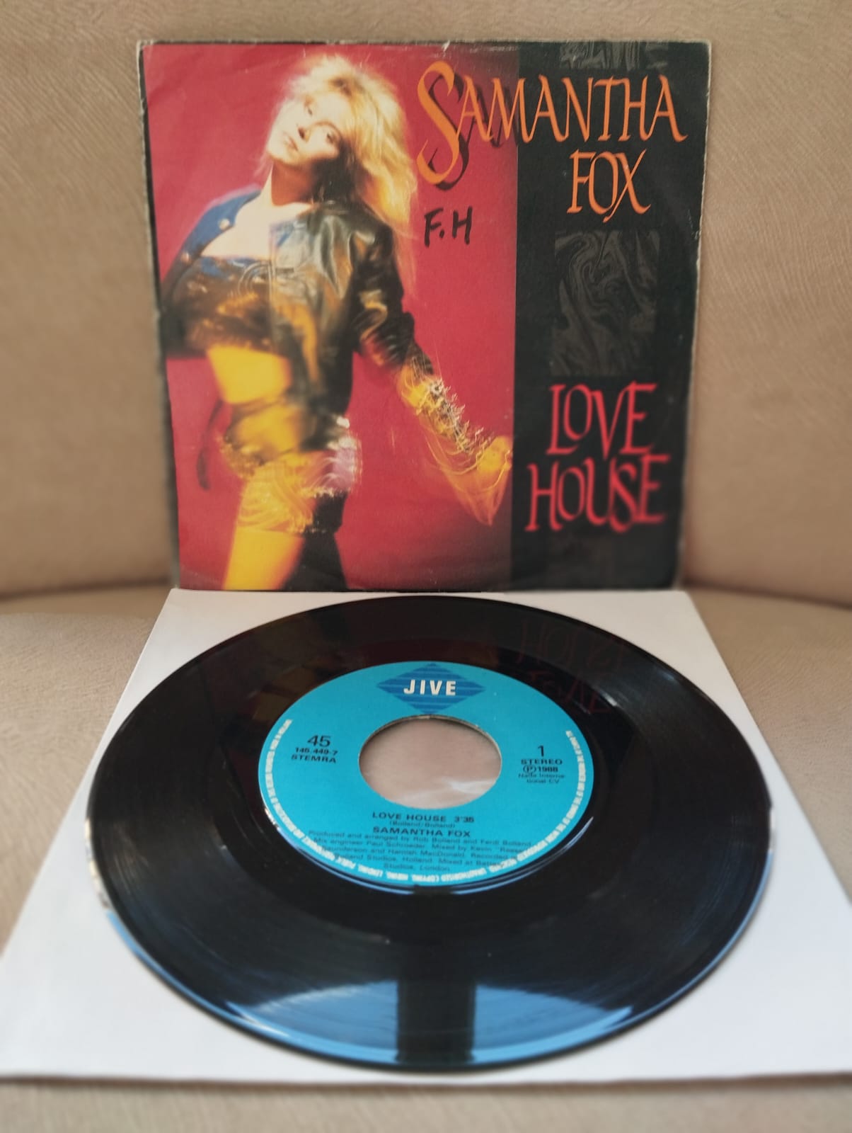 SAMANTHA FOX - Love House - 1988 Belçika Basım 45lik Plak-2.el