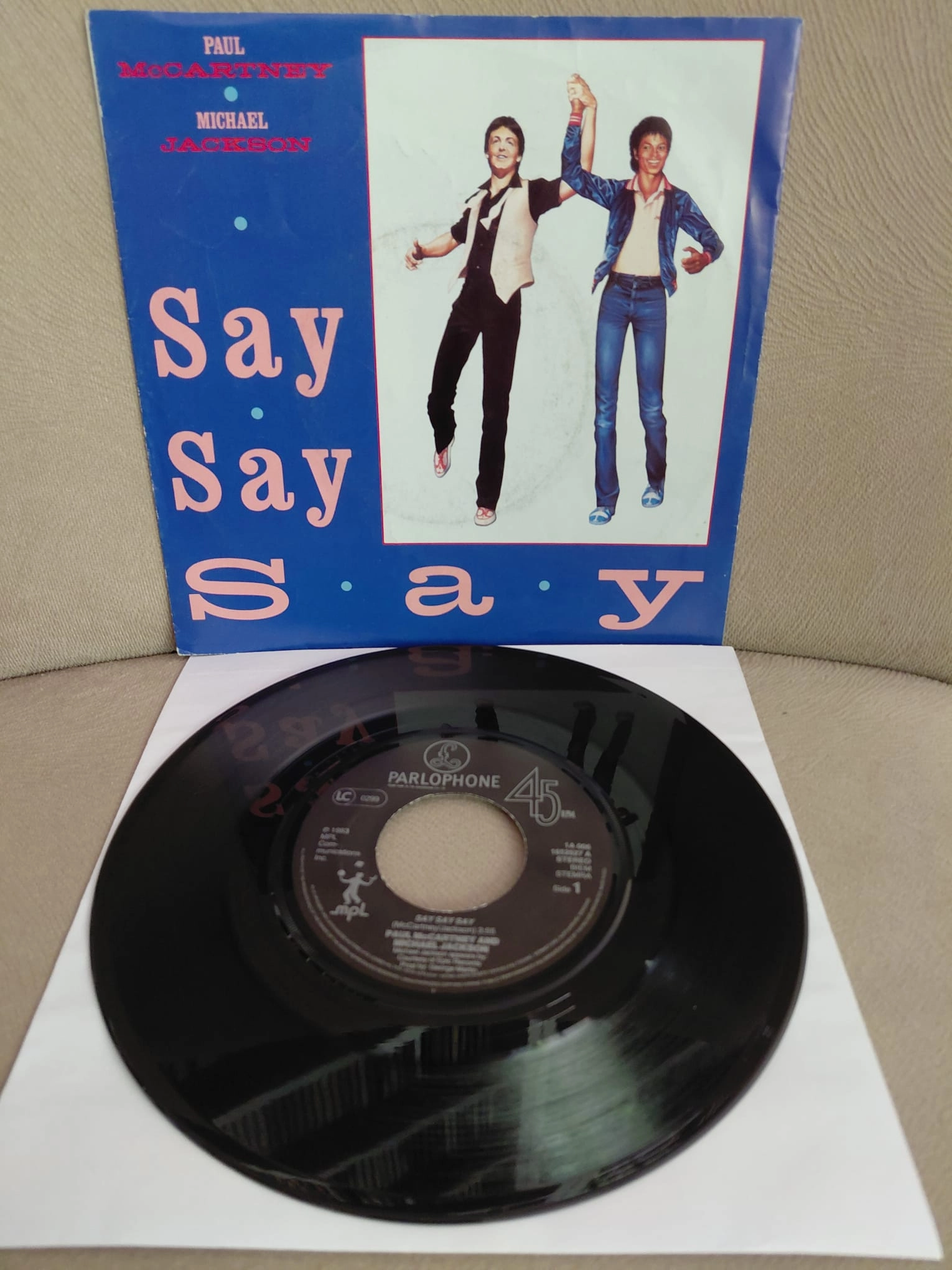 Paul McCartney And Michael Jackson – Say Say Say  -  1983 Hollanda Basım  45lik Plak-2.el
