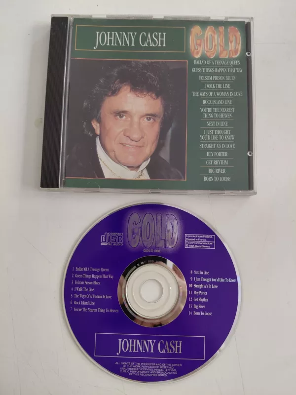 Johnny Cash – Gold - 1993  Hollanda Basım - CD Albüm-2.el