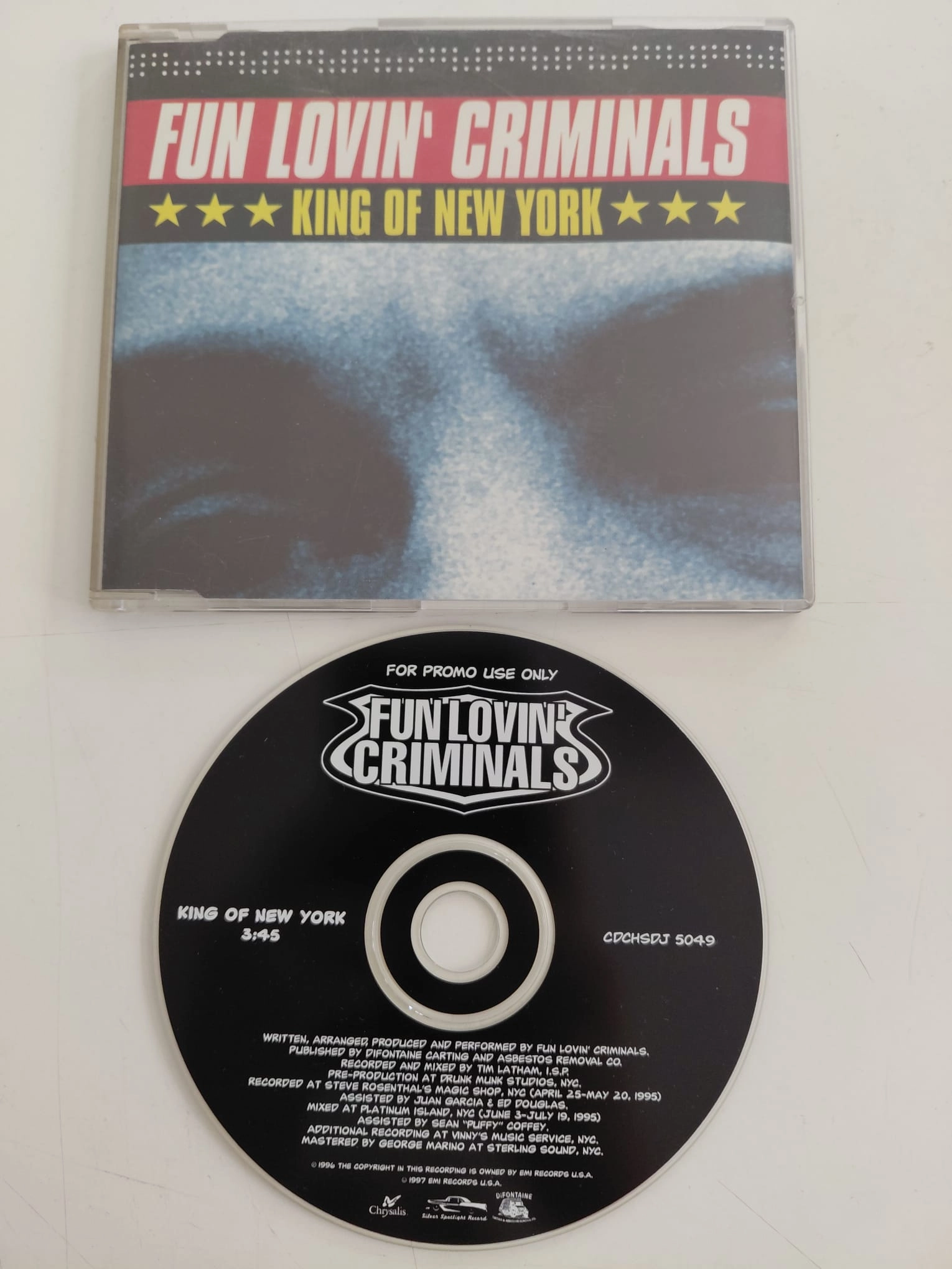 Fun Lovin’ Criminals  – King Of New York - 1997  İngiltere Basım - CD Single Promo / Hip Hop-2.el