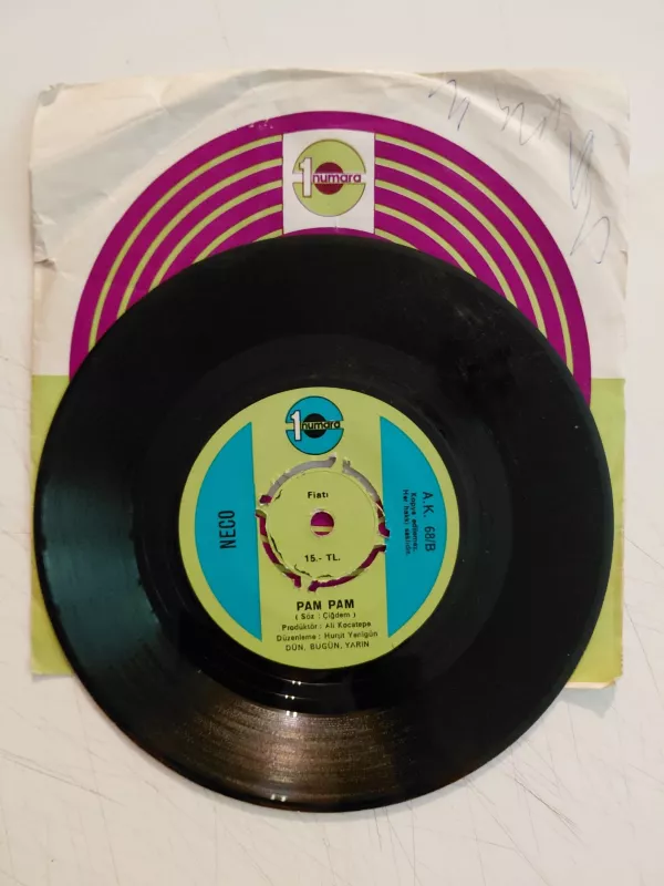 Neco  ‎– Onlar / Pam Pam  - 1976 Türkiye  Basım 45 lik Plak-2.el