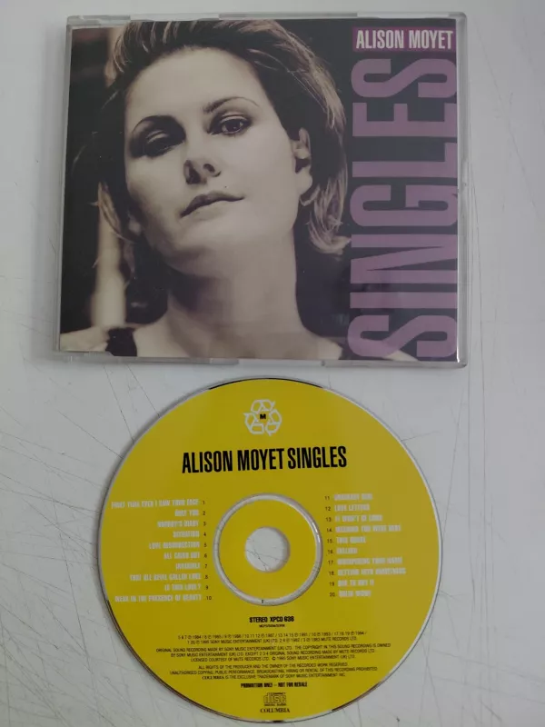 Alison Moyet – Singles - 1995 İngiltere Basım CD Albüm Promo-2.el
