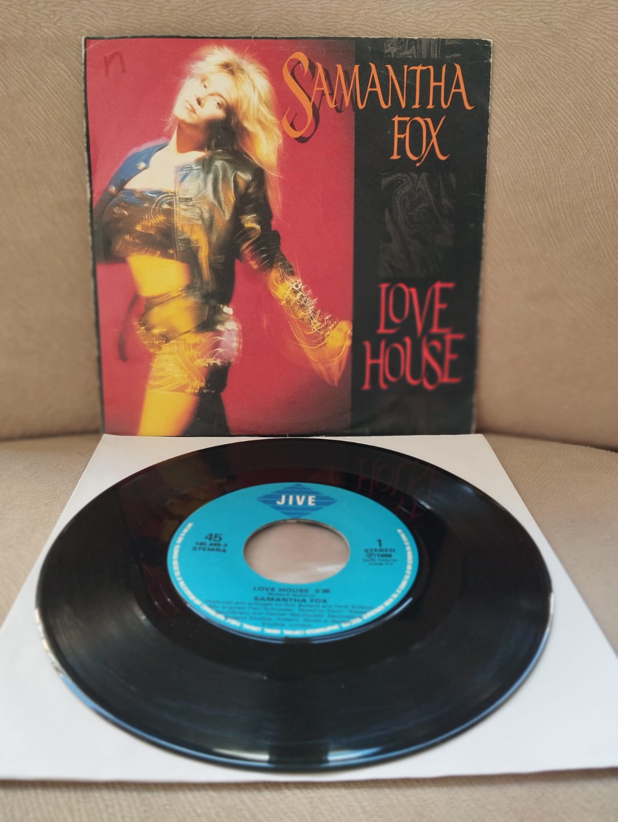 SAMANTHA FOX - Love House - 1988 Belçika Basım 45lik Plak-2.el