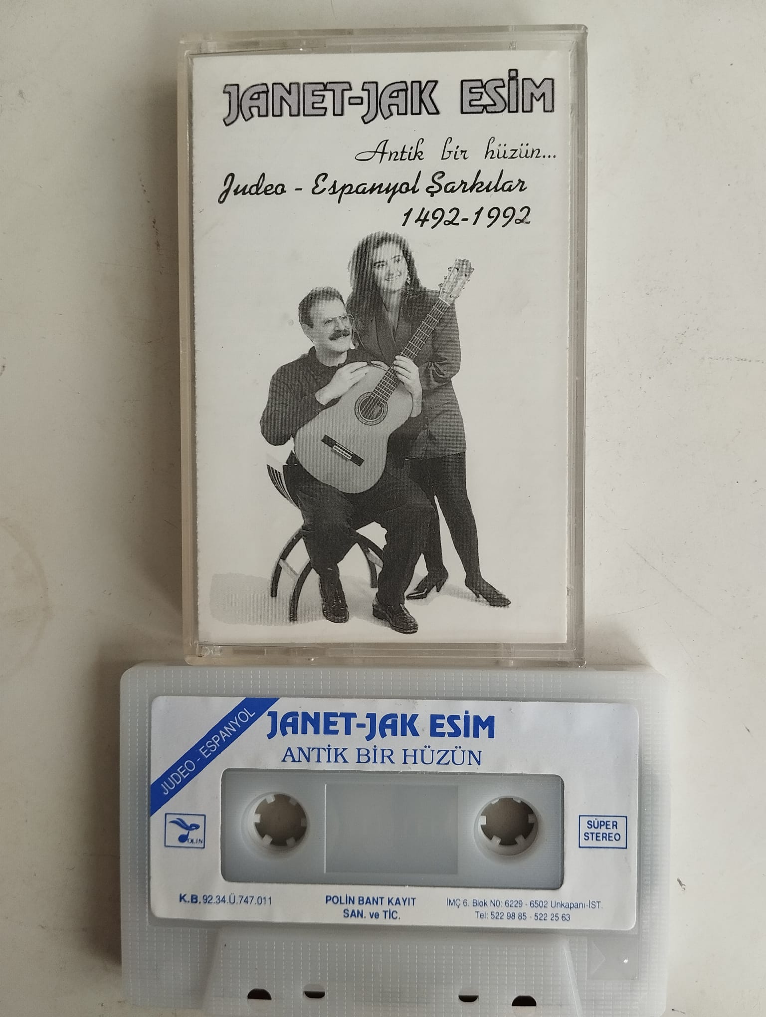 Janet & Jak Esim – Antik Bir Hüzün - 1992 Türkiye Basım Kaset Albüm-2.el