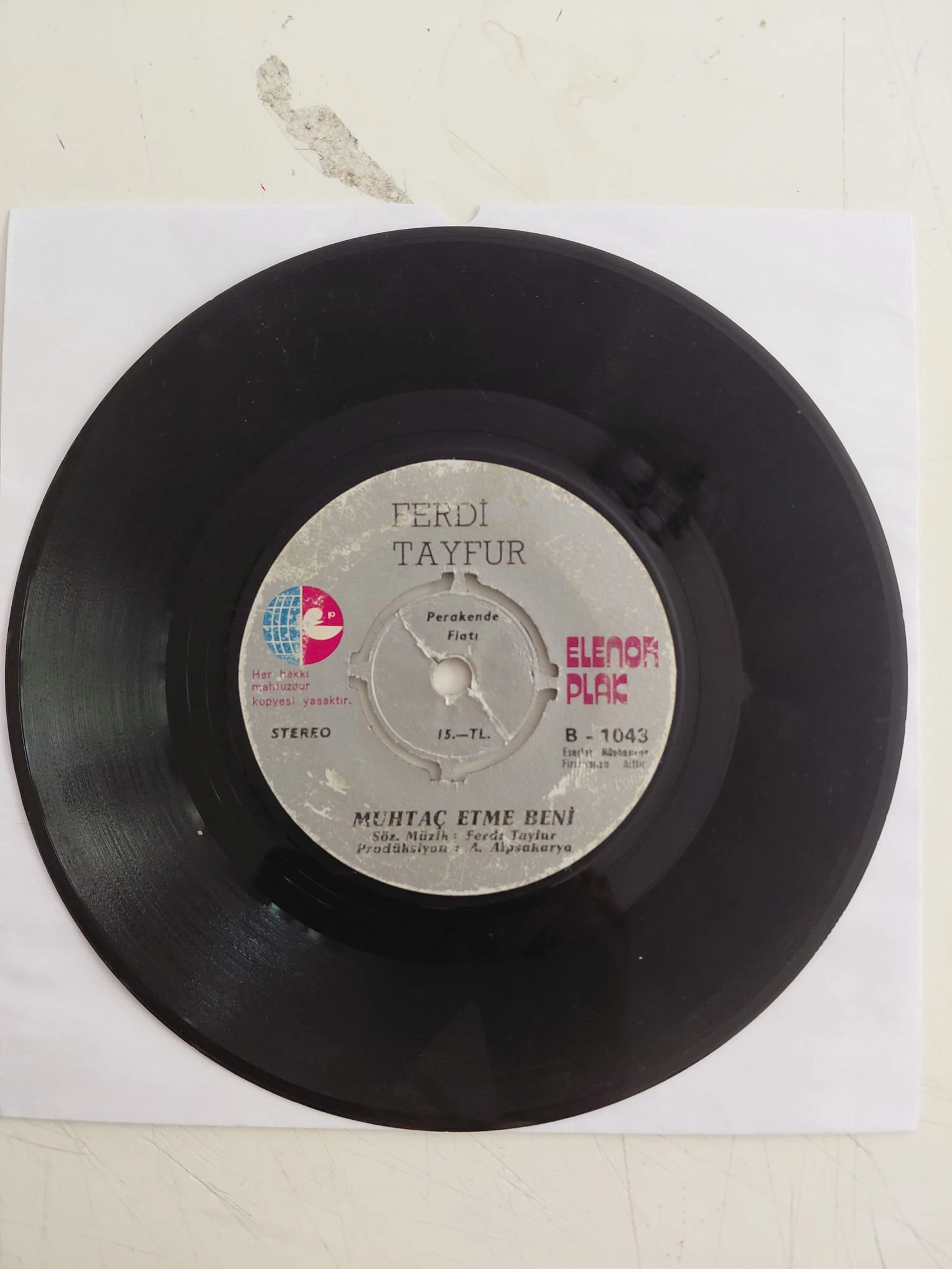 Ferdi Tayfur – Çeşme / Muhtaç Etme Beni - 1975 Türkiye Basım 45’lik Plak-2.el