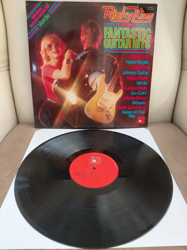 Ricky King –  Ricky King Plays Fantastic Guitar Hits  - 1976  Almanya Basım  Plak - LP Albüm-2.el