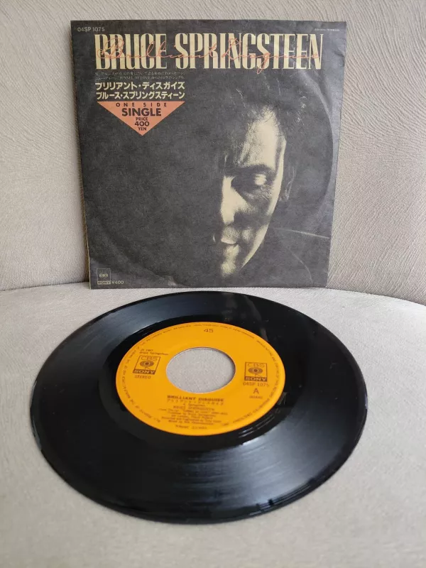Bruce Springsteen –Brilliant Disguise -1987 Japonya Basım 45lik Plak /One Side Single(Nadir)-2.el