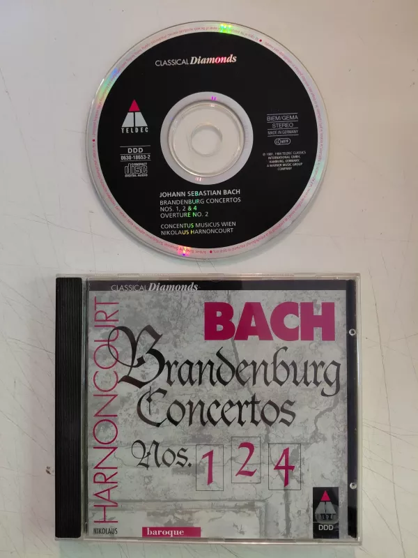 Bach – Brandenburg Concertos Nos. 1, 2 & 4 Overture No. 2 - 1997 Avrupa Basım CD Albüm-2.el