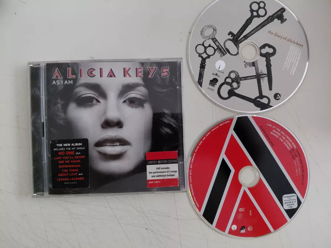 Alicia Keys – As I Am - 2007 Avrupa Basım CD Albüm+ DVD-Video-2.el