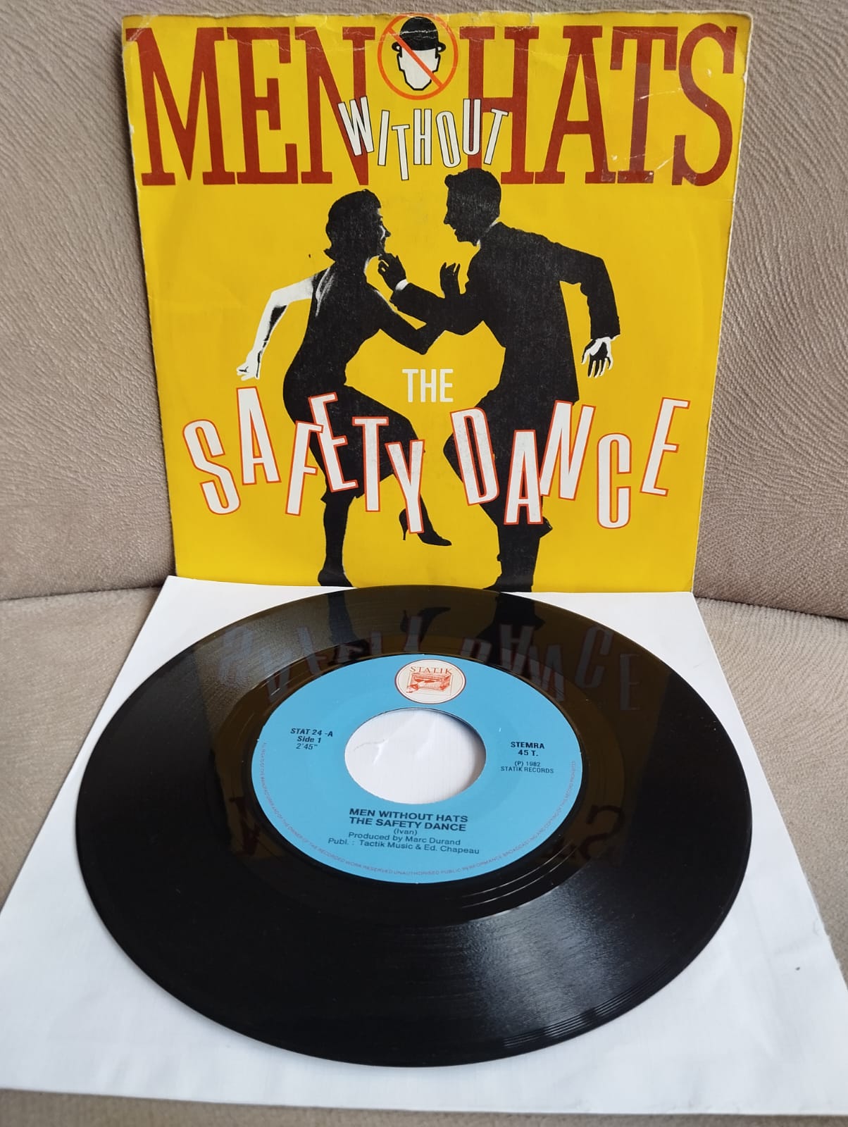 Men Without Hats – The Safety Dance  - 1982  Belçika Basım 45 lik Plak-2.el