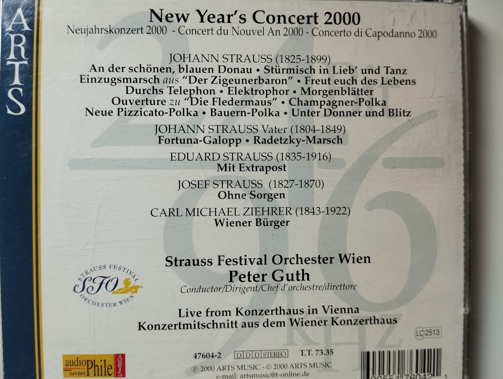 New Year’s Concert in Vienna (2000)- Strauss Festival Orchester Wien - Avrupa Basım 2. El CD Albüm