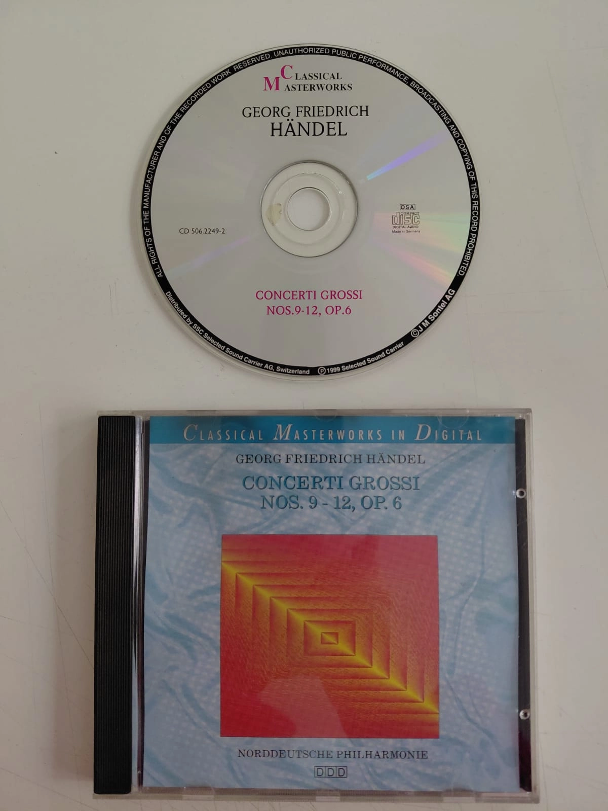 Händel - Norddeutsche Philharmonie – Concerti Grossi Nos. 9 - 12, Op.6 - 1999 Avrupa Basım CD-2.el