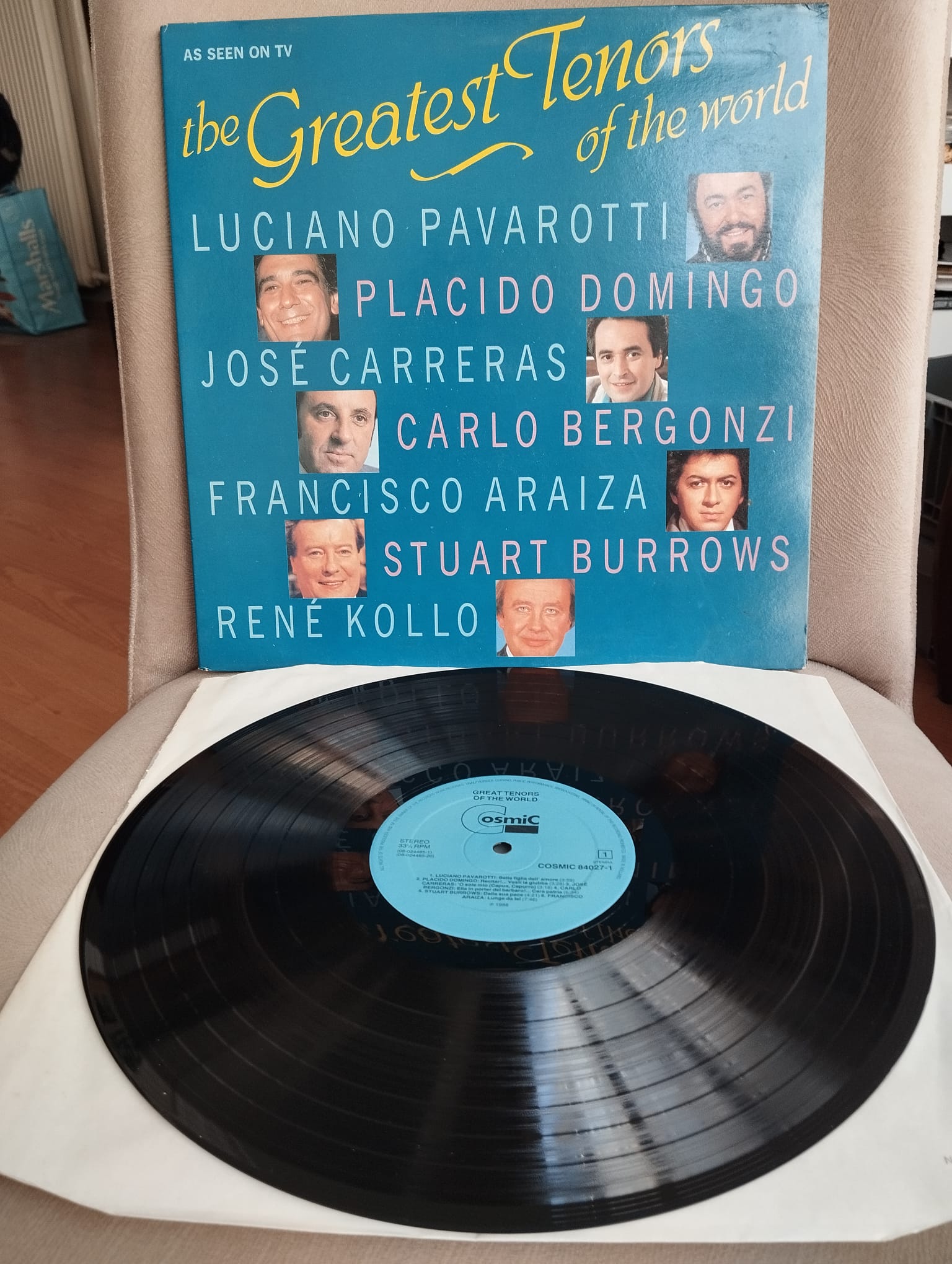 The Greatest Tenors Of The World - 1988 Almanya Basım Albüm - 33 lük LP Plak-2.EL