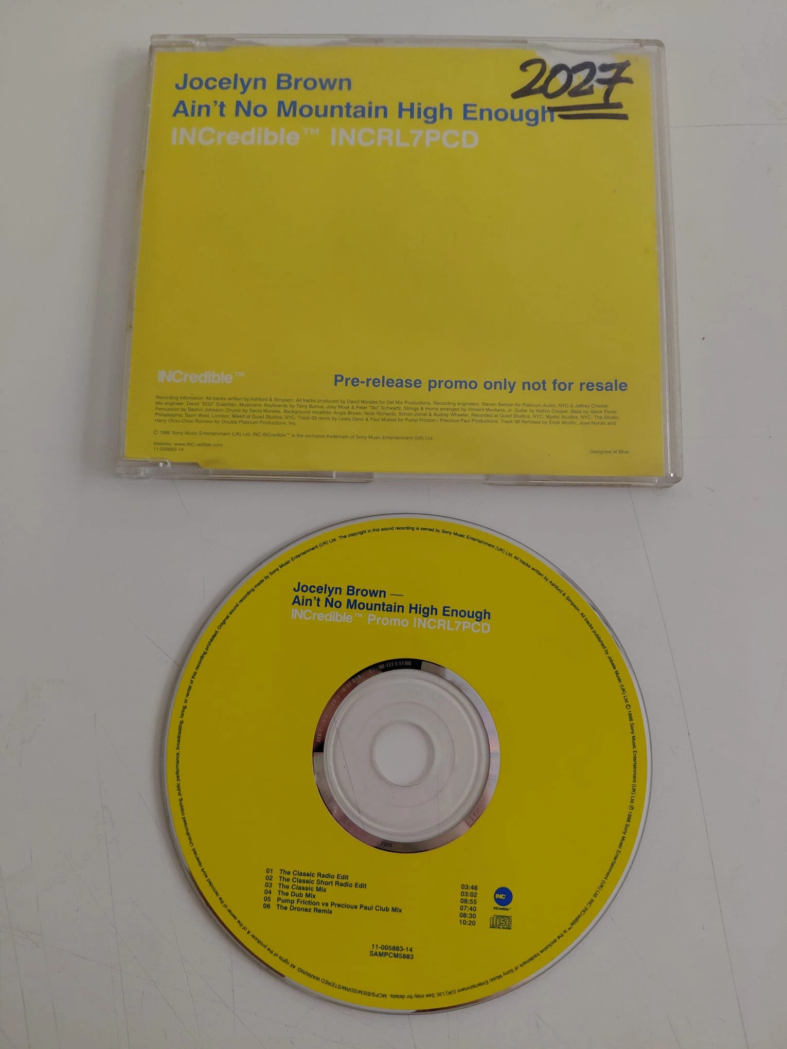Jocelyn Brown – Ain’t No Mountain High Enough - 1998 İngiltere Basım - CD, Maxi-Single, Promo-2.el