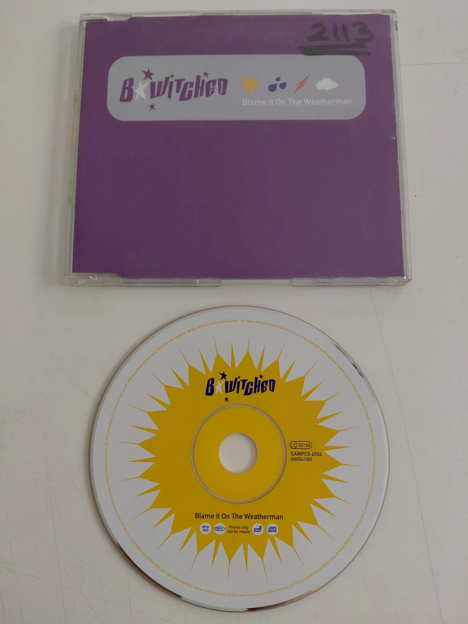 B*Witched – Blame It On The Weatherman - 1999  Avrupa Basım - CD, Single, Promo-2.el