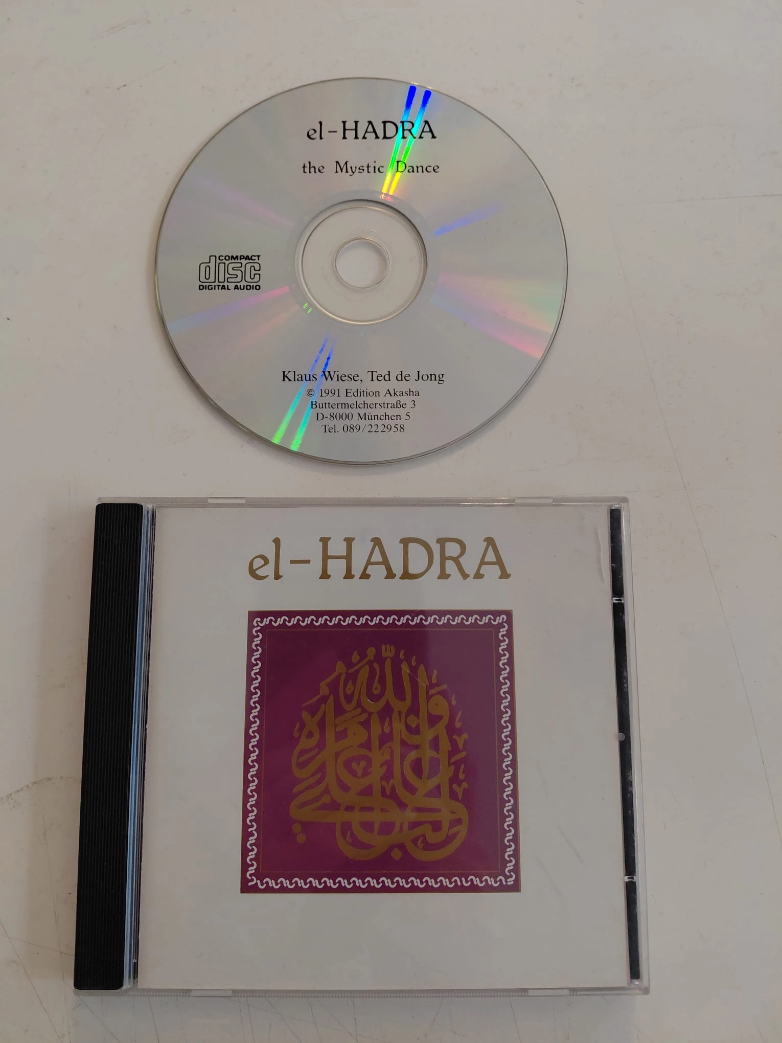 Klaus Wiese, Ted De Jong & M. Grassow – El-Hadra - The Mystik Dance – Almanya Basım -  CD Albüm-2.el