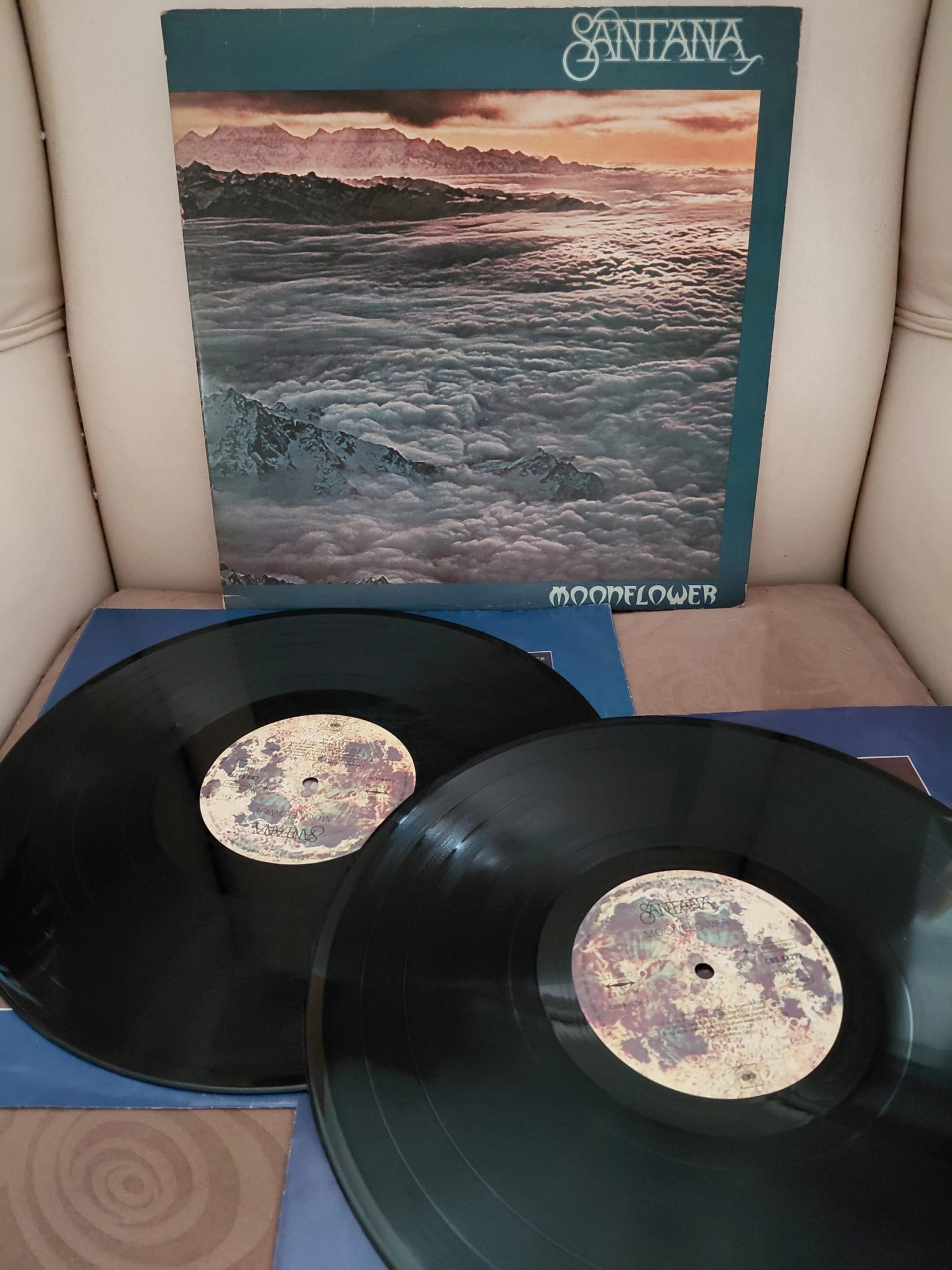 Santana – Moonflower - 1977 Hollanda Basım - 33lük 2xLP Plak Albüm