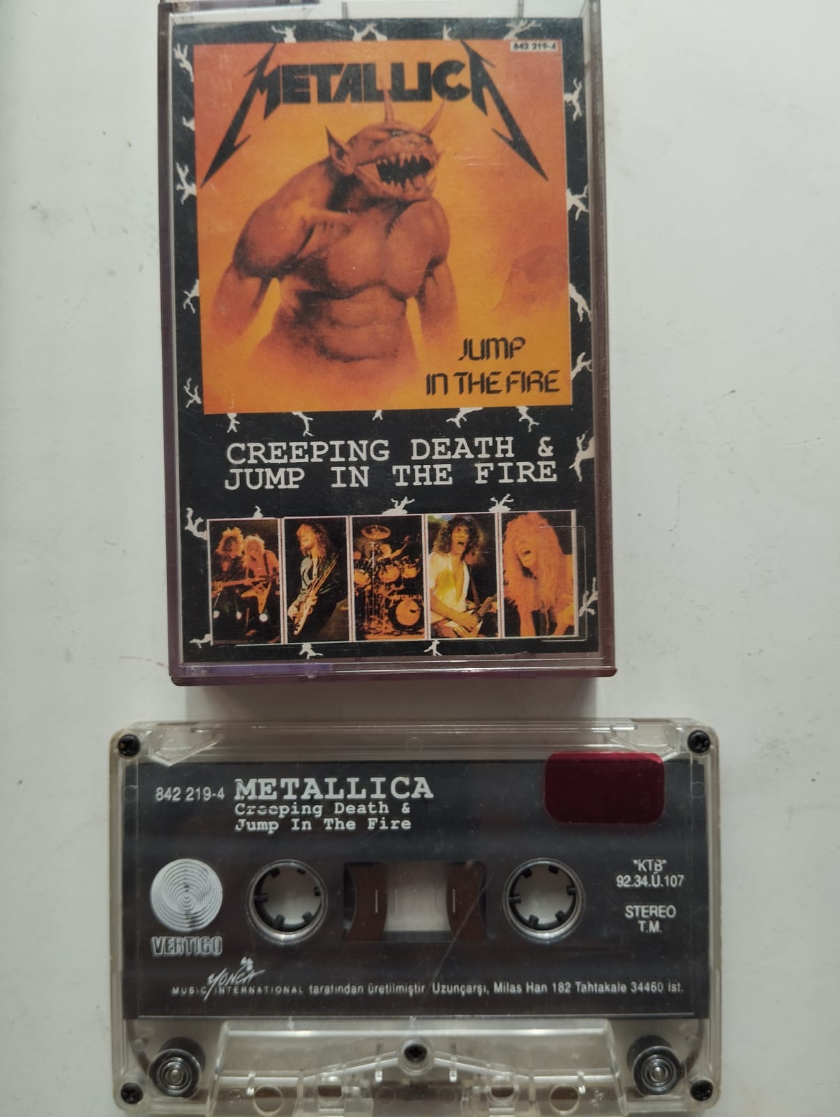 Metallica ‎– Creeping Death & Jump In The Fire - 1992 Türkiye Basım 2. El Kaset Albüm
