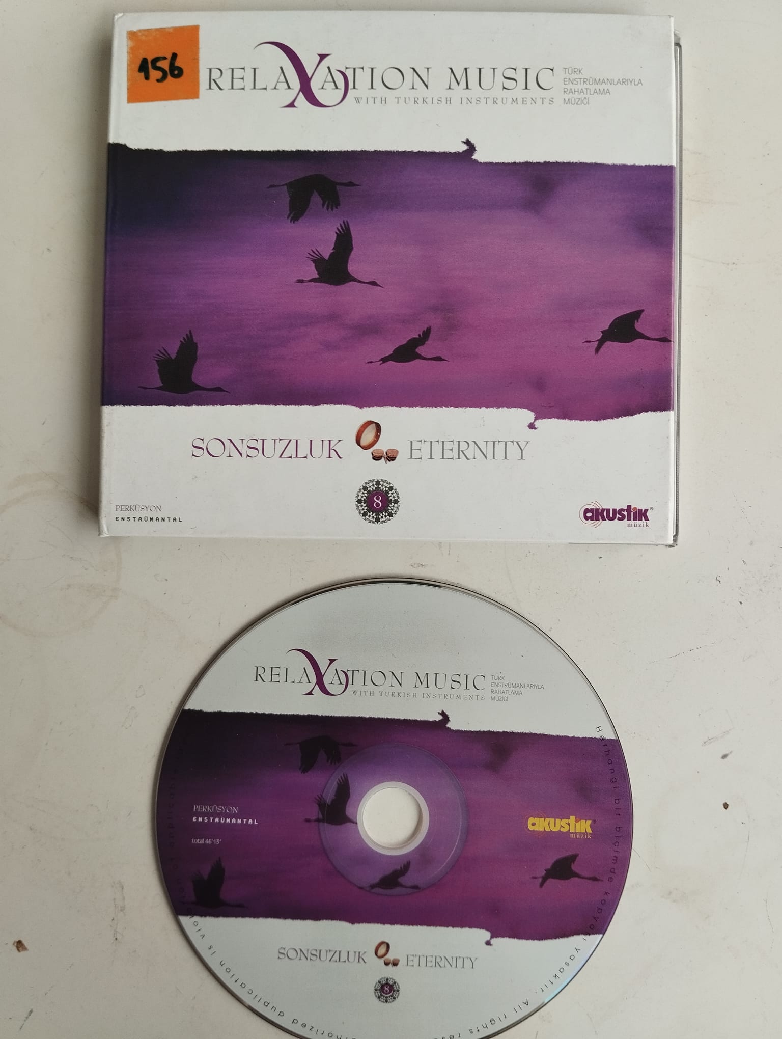 Türk enstrümanlarıyla terapi müziği–  Türkiye Basım  2. El CD  Albüm