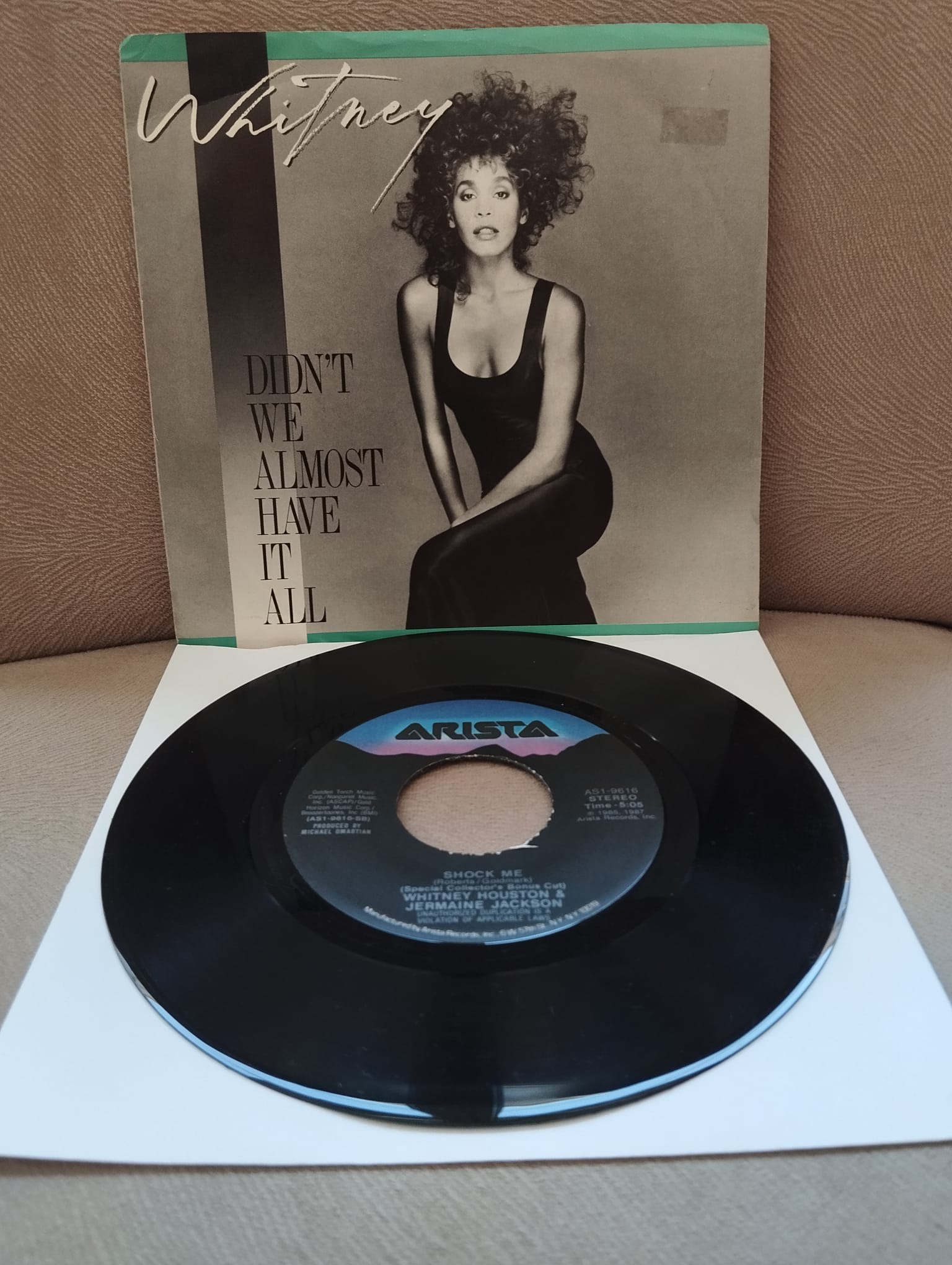 Whitney Houston – Didn’t We Almost Have It All  - 1987  Amerika Basım 45 lik Plak-2.el