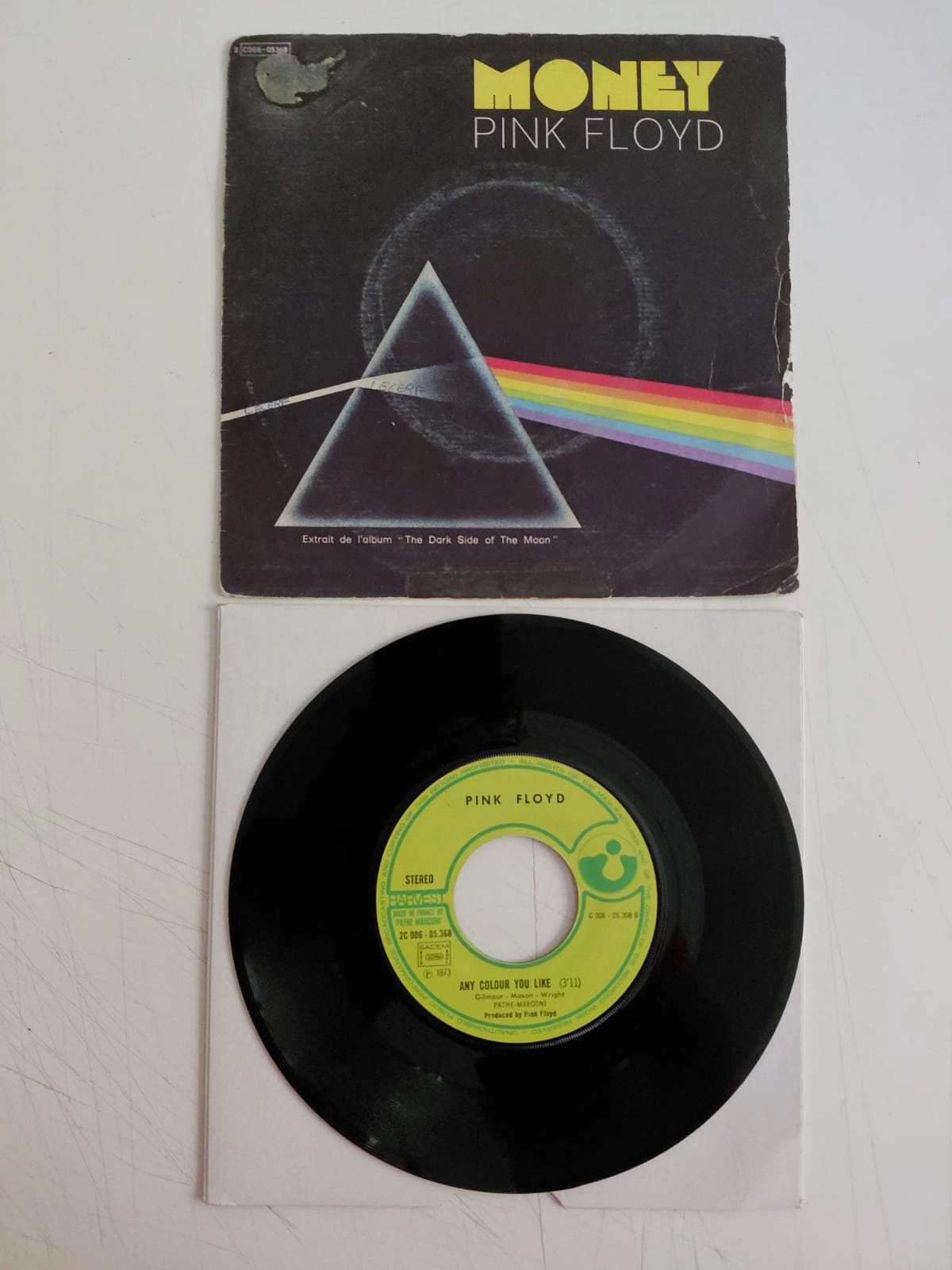 PINK FLOYD - MONEY - 1973 FRANSA BASIM NADİR 45 LİK PLAK-2.EL