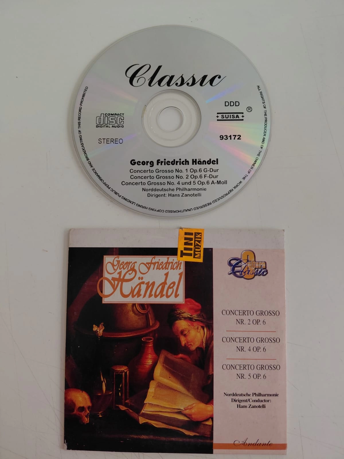 Händel - Hans Zanotelli – Concerto Grosso Nr.1 Op.6 / Nr. 2 Op.6 / Nr. 4 Op.6 /No.5, Op.6 -CD /2.el
