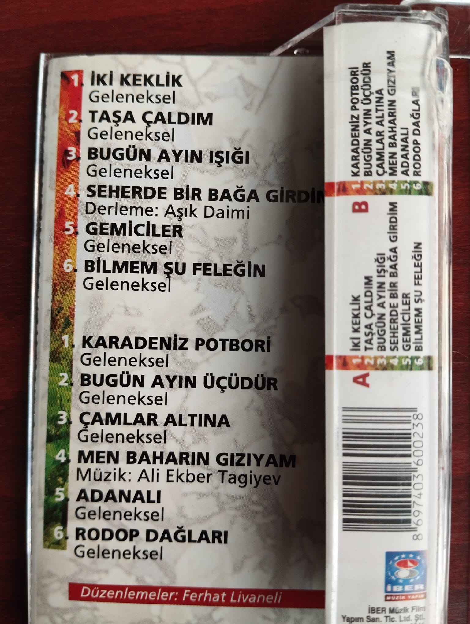 Ferhat Livaneli - Çiğdemler - Enstrümental folk müzik 1  -  2000  Türkiye Basım Kaset Albüm-2.EL
