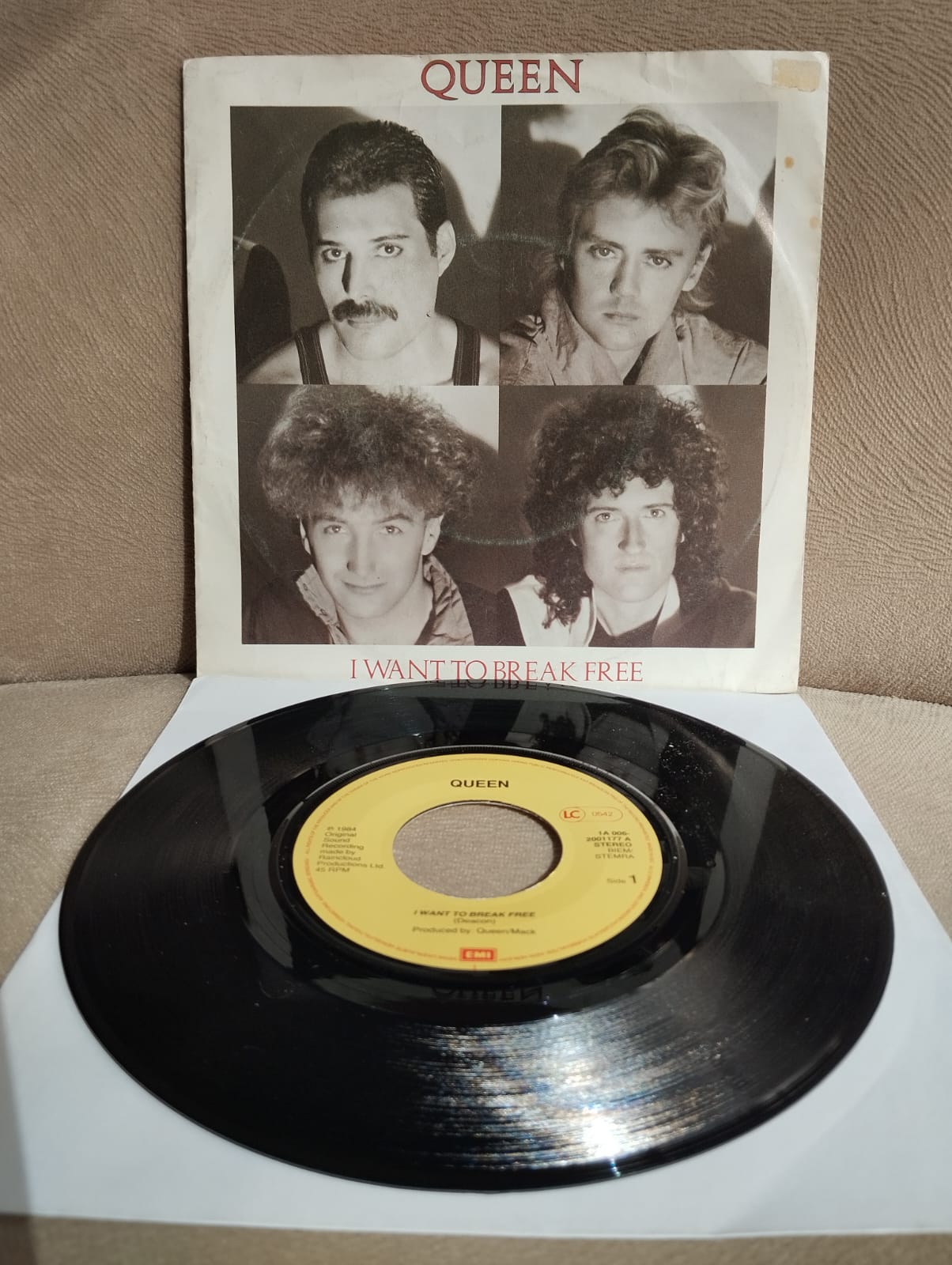 Queen – I Want To Break Free -  1984  EEC(Avrupa)  Basım 45lik Plak-2.EL