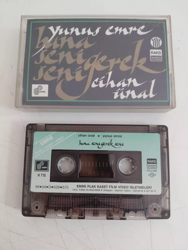 Cihan Ünal / Yunus Emre - Bana Seni Gerek Seni  - 1988  Türkiye Basım Kaset-2.el