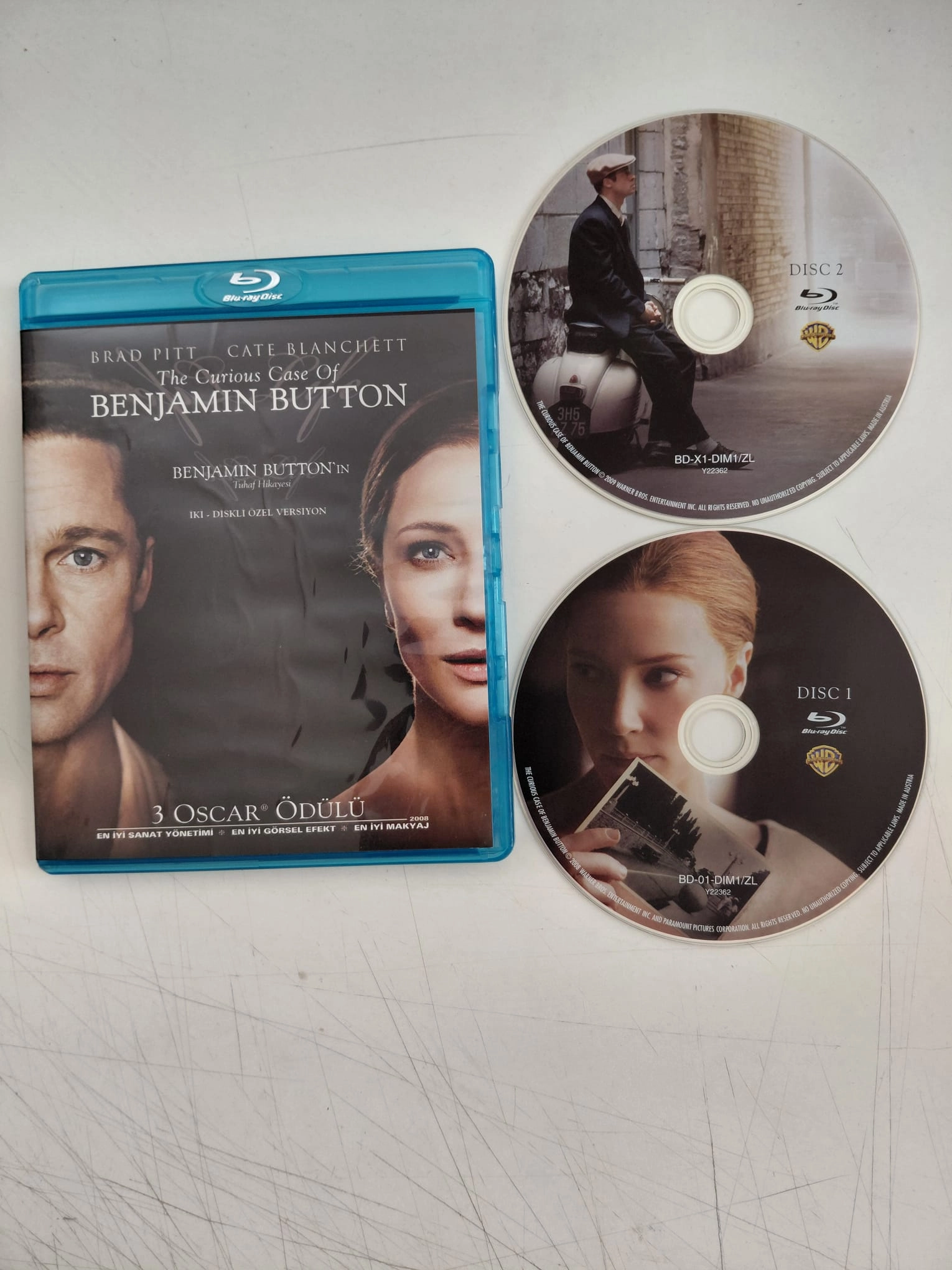 BENJAMIN BUTTON  -  Brad Pitt  - 2x Blu-ray Film (Özel Versiyon)-2.el