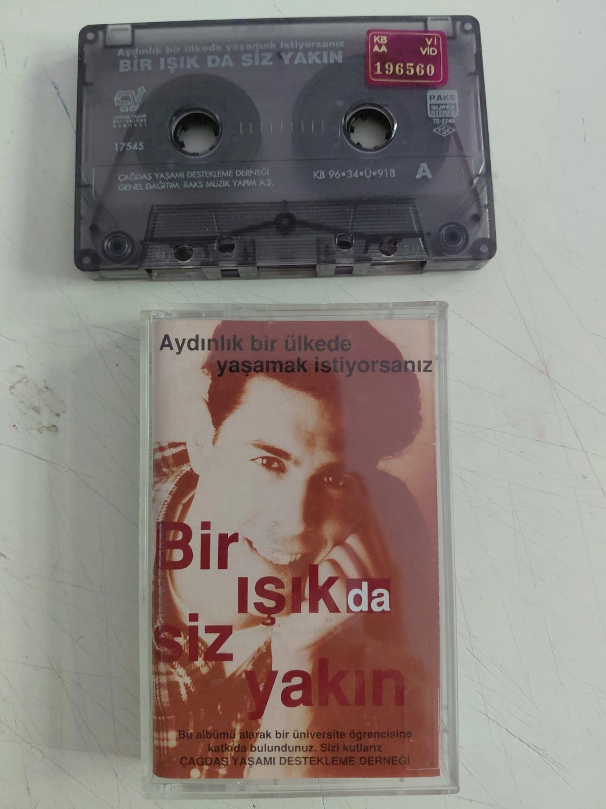 Aydınlık bir ülkede yaşamak istiyorsanız - Bir ışık da siz yakın - 1996 Türkiye Basım Kaset -2.El
