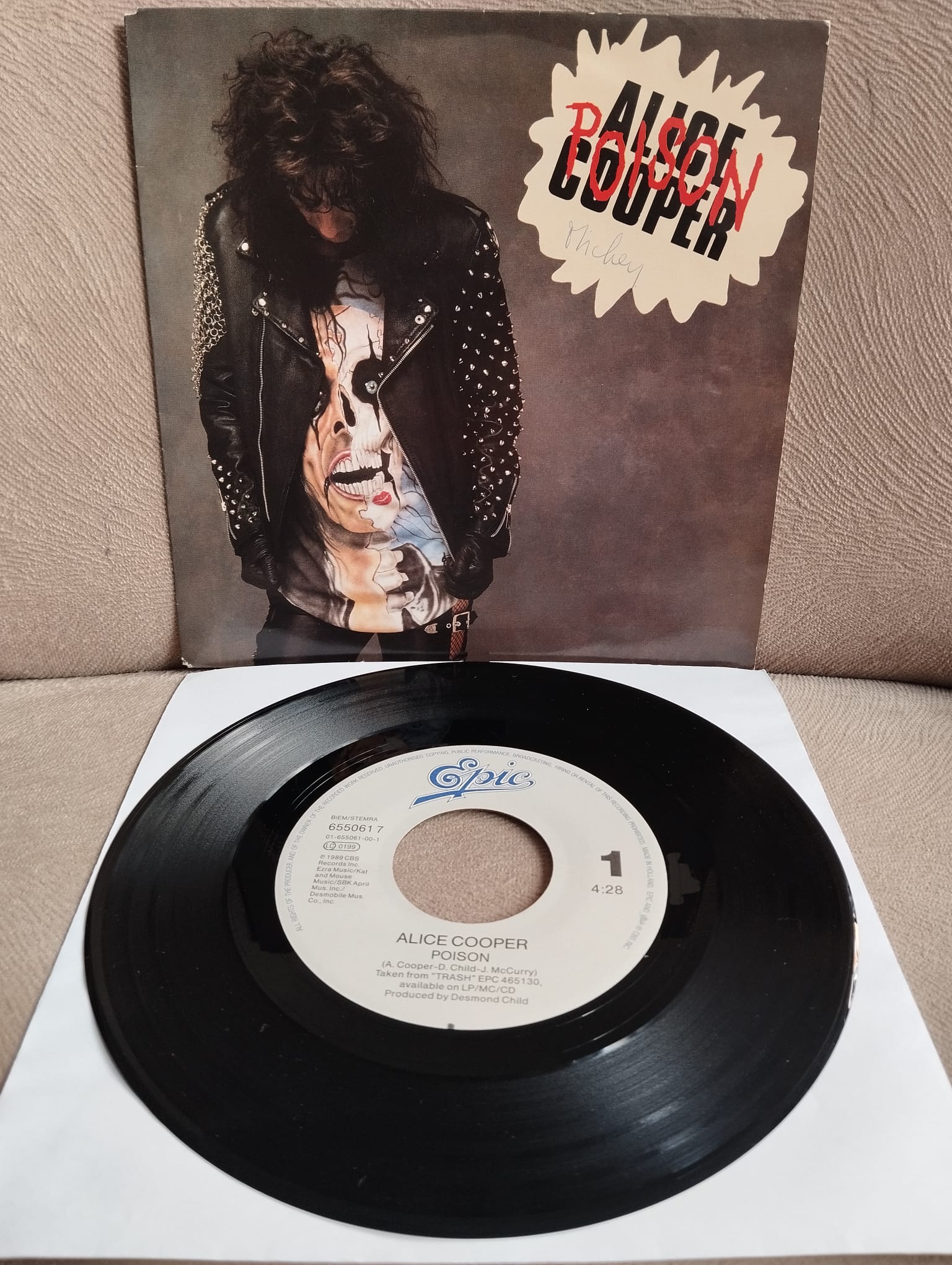 Alice Cooper – Poison - 1989 Hollanda Basım 45 lik Plak